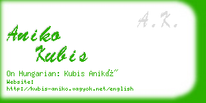 aniko kubis business card